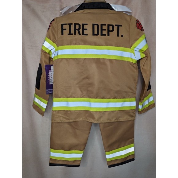 NWT Size Medium Disguise Unisex Kid's Firefighter Halloween Costume - Picture 2 of 6